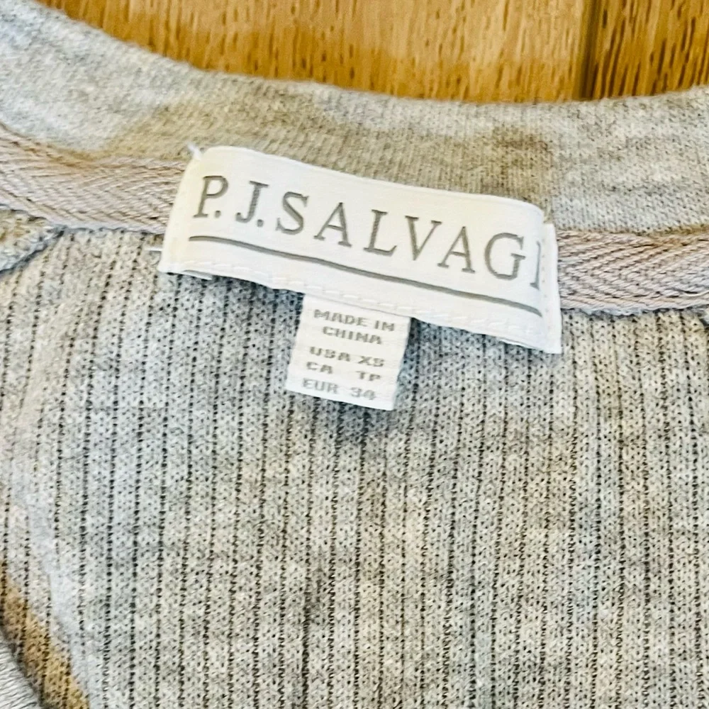 PJ Salvage Long Sleeve Ribbed Pajama Top